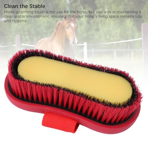 Professional Horse Grooming Brush with Anti-Slip Handle, Horse Body Scrubbing Sponge for Daily Horse Care Soft Animal Cleaning Sponge - Image 2