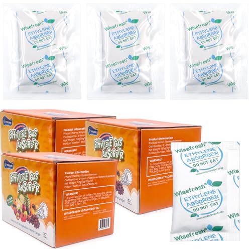 WiseFresh 90 Packs 5 Gram Ethylene Gas Absorber Packet, Vegetable & Fruit Fresh Produce Protector, Food Freshness Extender, Fresh Fruit Preserver, Vegetable Saver