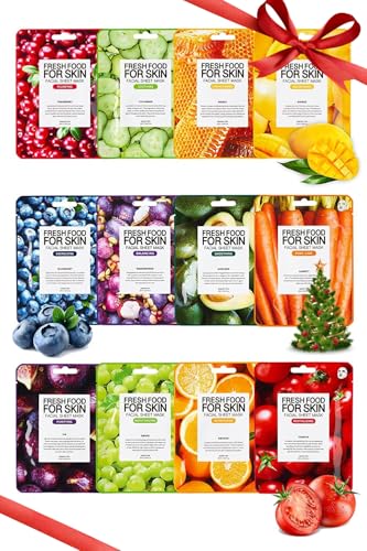 FARMSKIN Organic Face Mask, 12 pcs - Hydrating,...