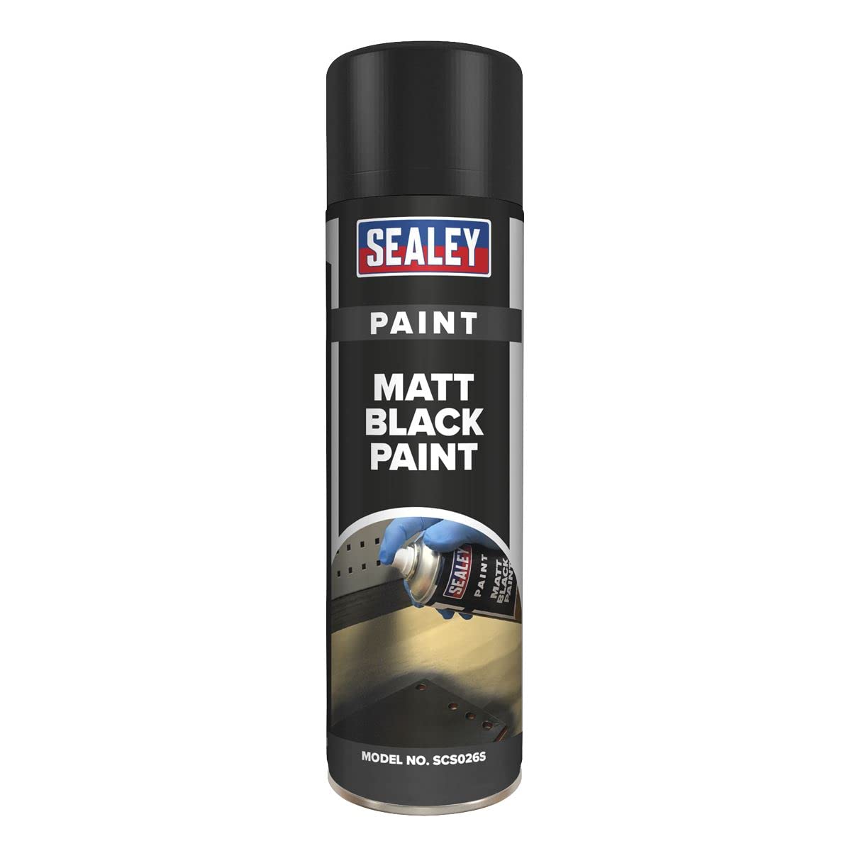 B&Q -  3L Multipurpose Black Matt Paint Acrylic Based 500Ml X 6 Pieces Scs026