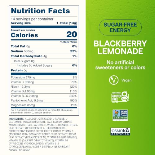 Liquid I.V. Sugar Free + Energy Electrolytes, BlackBerry Lemonade, 14 Count - image 7
