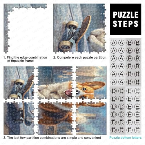 Puzzle de Corgis 1000 piezas, rompecabezas difícil para adultos y niños 5