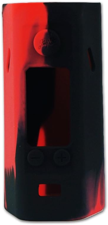 Wismec Reuleaux RX200S (S Model ONLY) Silicone Protective Gel Wrap Skin Case Sleeve Cover Fits Rueleaux RX200S Only (Red/Black)