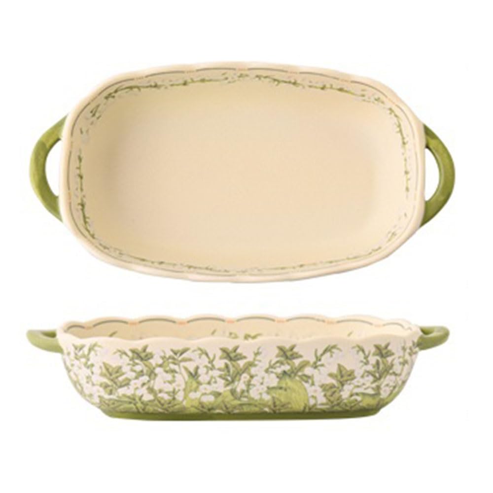 Naczynie Do Pieczenia 10-calowa, 500 ml, ceramiczna forma do pieczenia z podwójnym uchwytem w kształcie konwalii, prostokątna, użytku domowego