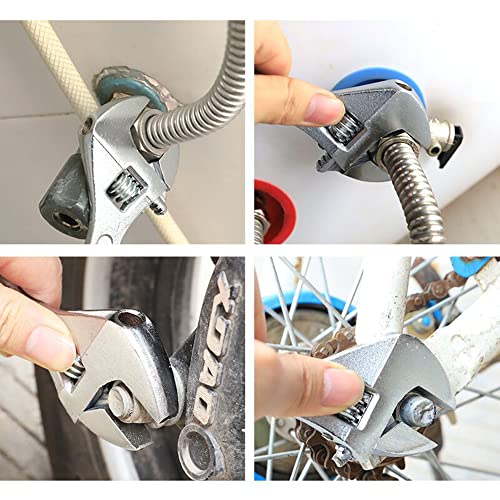 Sehfupoye 10 Inch Adjustable Wrench Forged Heat Treated Chrome-Plated Aluminum Alloy Spanner Wrenches Shank Plumber #TOP4