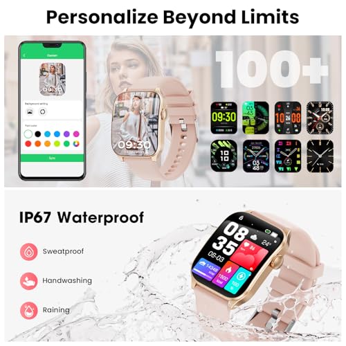 Image of Smart Watches for Men Women, 1.91 inch HD Curve Screen Smartwatch (Answer /Make Call), Activity Fitness Tracker with Heart Rate Sleep Monitor Pedometer, 100+ Sport Modes, Smart Watch for Android iPhone