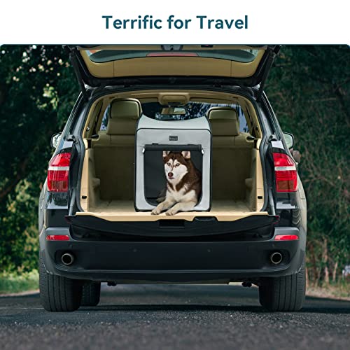 Petsfit Hundebox faltbar Pop-up-Design, Faltbare Hundebox für Zuhause Zimmerkennel Hund für große Hunde,Leichte tragbare Schlafbox für Büro,Wohnzimmer,Camping,Hotels