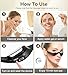 Under-Eye Red Light Therapy Glasses, Rechargeable Therapy Device Microcurrent Eye Massager, Eyes Bag Remover for Dark Circles, Eye Bags & Wrinkles
