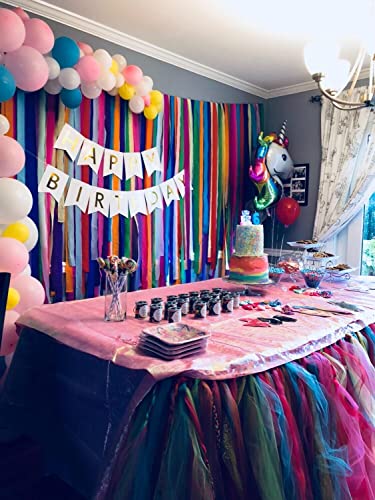Image of Purple Crepe Paper Streamers 8 Rolls 656 ft Crepe Paper Decorations for Birthday Party, Baby Shower or Reunion (Purple Gradient)