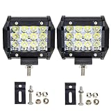 TevzaTechix 2PCS LED Light Bar, Trailer Lights 4 Inch Triple Row Spot Beam DC 10-48 V, Trailer Lights, IP68 Against Rain Universal Light Bar for Car ATV UTV SUV Trailer Truck Off Road