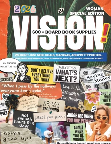 Vision Board Book for Women 2026: 600+ Ready-to-Cut Words, Quotes,