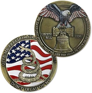 Don't Tread on Me Challenge Coin US Liberty Bell Military Coin