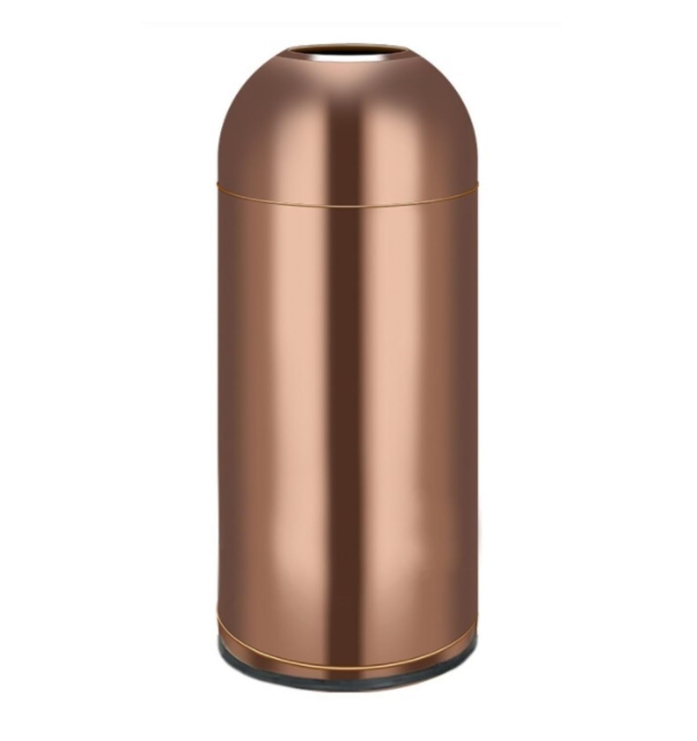 Lata de basura de metal al aire libre 48L, cubo de basura de la cúpula de la rosa con el acero inoxidable anti-hileras.Ergonómico 31 pulgadas de altura, doble barril para una fácil limpieza.Ideal para