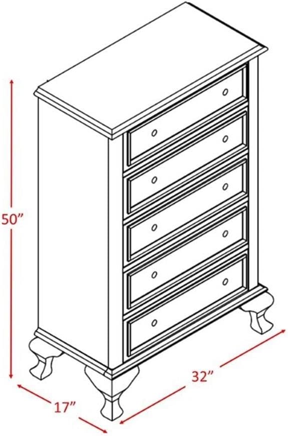 Pemberly Row Contemporary 3-Piece Twin Kids Bedroom Set, Solid Wood and Engineered Wood, White Finish, Includes Bed, Chest, Nightstand, Crystal-Like Knobs, Buttons in Headboard, Dustproof Case Bottoms