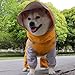 CATHATRR Weather Dog Raincoat Hooded Design Windproof Protective 4 Legs Pet Rain Jackets for Small to Large Breeds Ergonomic