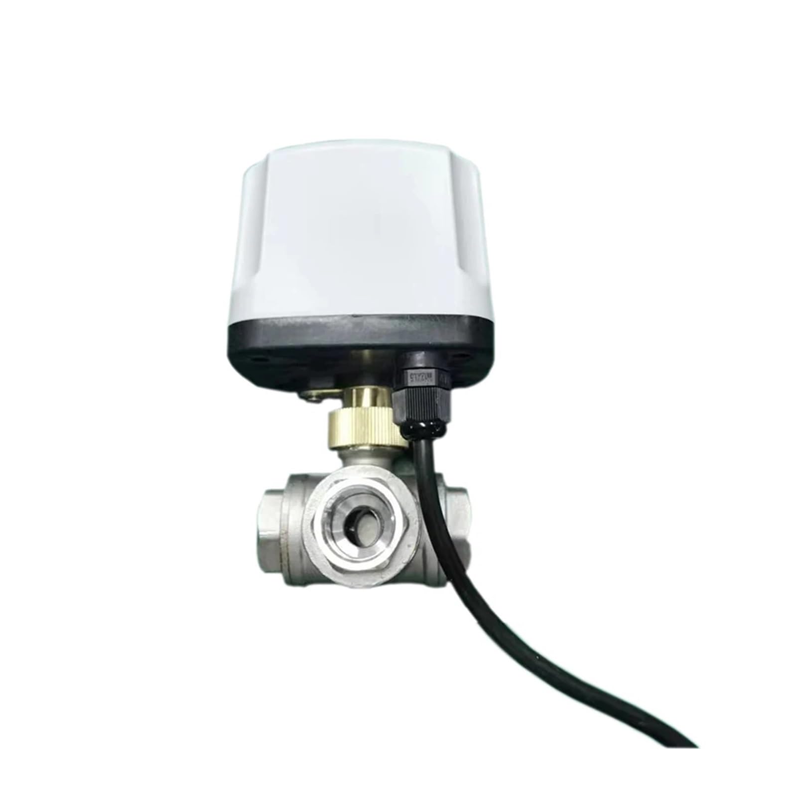Flglqutsv Dn15 3 Way 304 Stainless Steel Ip65 Waterproof Motorized Ball Valve 220V 12V 24V 3-Wire 2 Control T Type Electric Ball Valve Cr02(,220V)