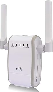 DHMXDC Wireless-N 300Mbps WiFi Range Extender Router/Repeater/AP/Wps Mini Dual External Antennas Wifi Booster Wireless Access Point with RJ45 Port (Wi-Fi Booster)