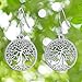 Tree-of-Life-Dangle-Earrings for Women, S925 Sterling Silver Fashion Drop Hook Jewelry Gift