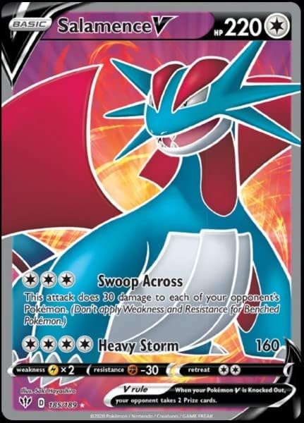 Pokemon - Salamence V - 185/189 - Darkness Ablaze - Full Art