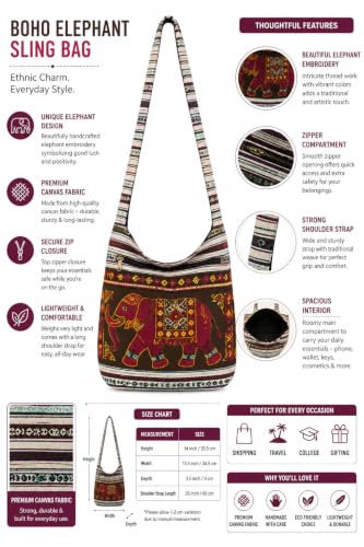 Image of SUVASANA Large Sling Shoulder Bag for Men Women Casual Comfortable Everyday Purse Travel Women's Cross-body Bags