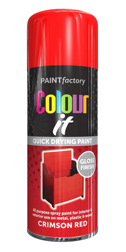 Classic Signature Red Crimson - 4 X All Purpose Crimson Red Aerosol Spray Paint 400Ml Quick Drying Spray,Fast Dry And Excellent Coverage For Metal, Wood, Plastic And More