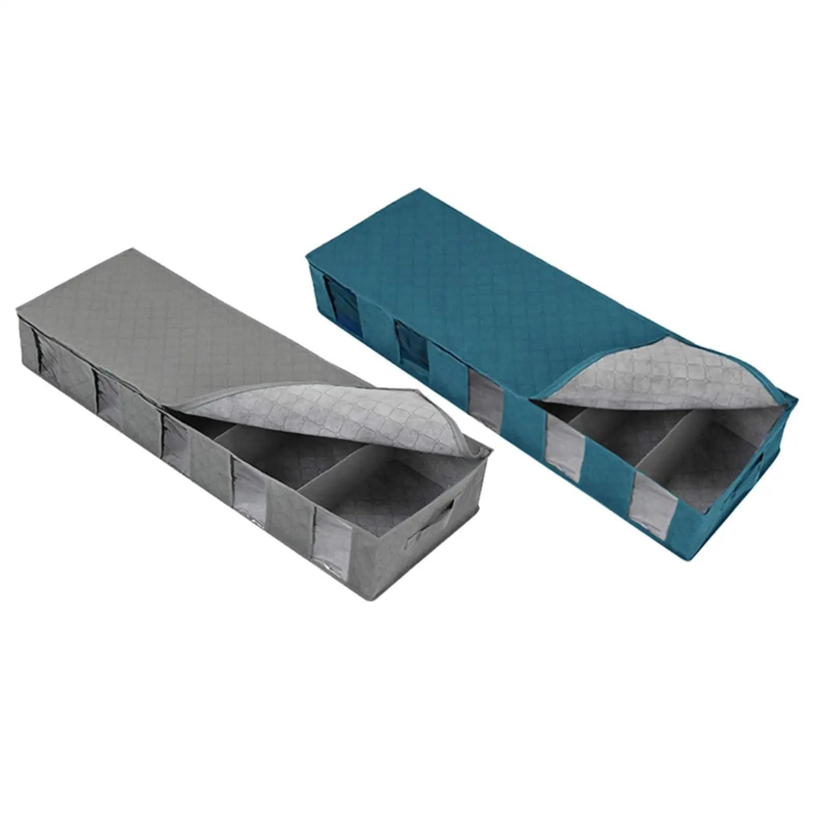 Organizzatore Di Scarpe Sotto Il Letto Non-woven Fabric Under Bed Storage Bag Shoes Clothes Organizer Container For Clothes Shoes Toys Blankets Per Risparmiare Spazio(Gray)