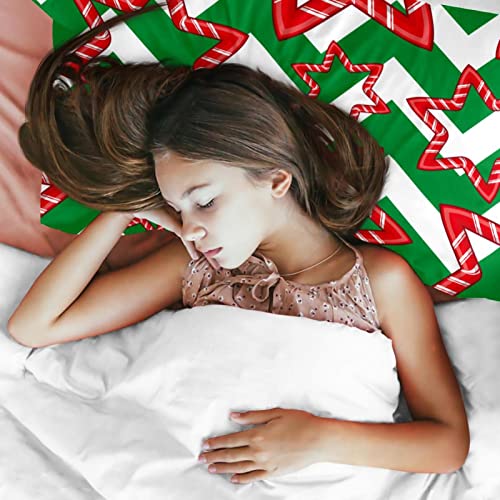 Housse de couette vert zigzag avec 2 taies d'oreiller pour lit double - 4