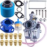 ORAEVY VM22 Racing Performance Carburetor Carb Mainfold Intake Pipe Air Filter Fit For Predator 212cc GX160 Honda GX200 CT200U 196cc KT196 Clones Go Kart Mini Bike Race Kart (Blue)