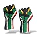 erreinge Fist X2 Autocollant Afrique du Sud Autocollant de Paix en surmoulé en PVC Mural Sticker Mural pour Casque Auto Moto Camper pour Ordinateur Portable - 10 cm