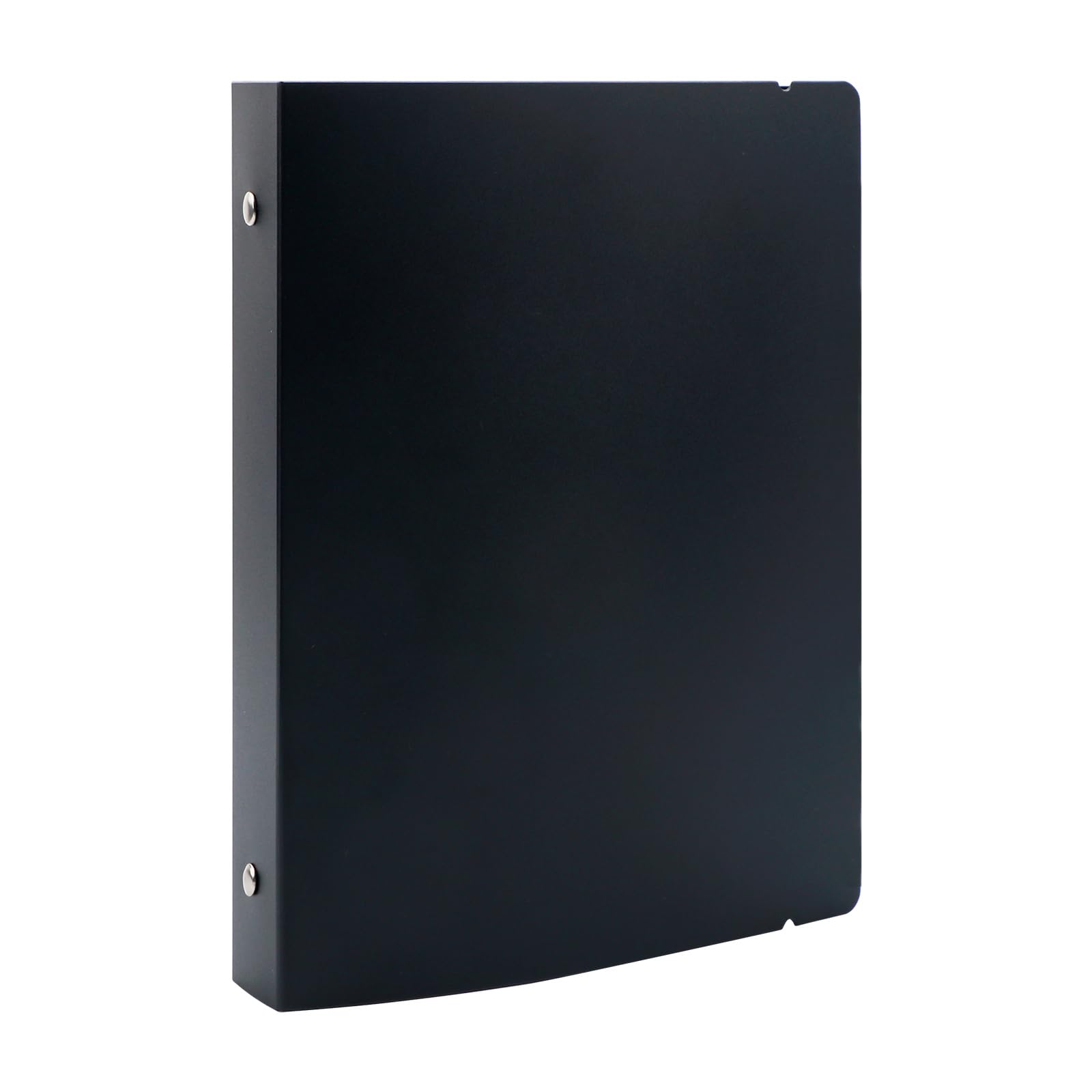 OTCRAFT A5 6 Ring Binder Cover Clean Transparent Soft PVC for Refillable Notebook Shell withMatte surfaceforStamp & Die Storage (Black)