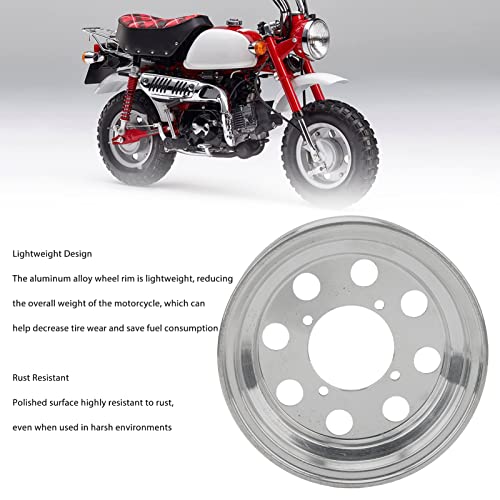 Motorcycle Wheel Rim, Reduce Tire Wear Long Life Front Wheel Hub for 10 Inch Monkey Z50 Wheels - Thumbnail 3