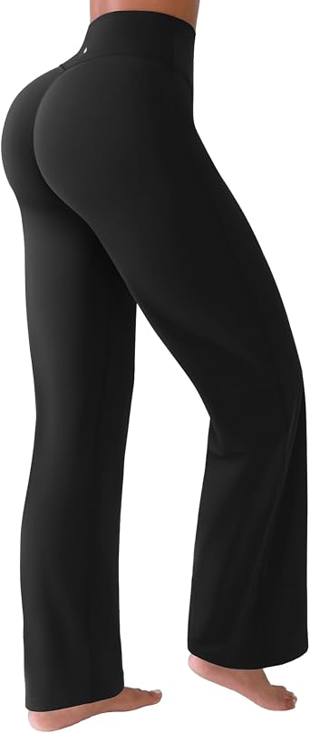 BRXL Wide Leg Gym Pants for Women Straight Pants Leggings Tummy Control