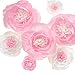 Large Crepe Paper Flowers,Handcrafted Flowers,For Shop Window Display Baby Nursery Home Decor, Baby Showers, Birthday, Wedding Backdrop,Nursery Wall Decor,Archway Decor(Pink and White Set of 7) ...