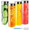 500ml glass juice bottles with scale line 4pack