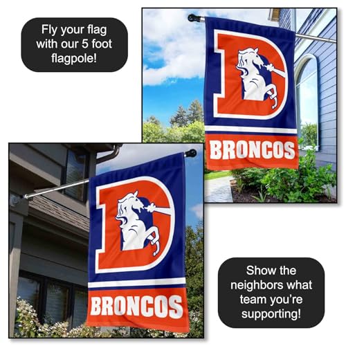 Drapeau Denver Broncos WinCraft d'époque avec impression premium double face