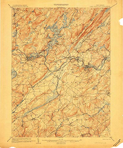 YellowMaps Lake Hopatcong NJ topo map, 1:62500 Scale, 15 X 15 Minute, Historical, 1905, 20 x 16.6 in - Paper