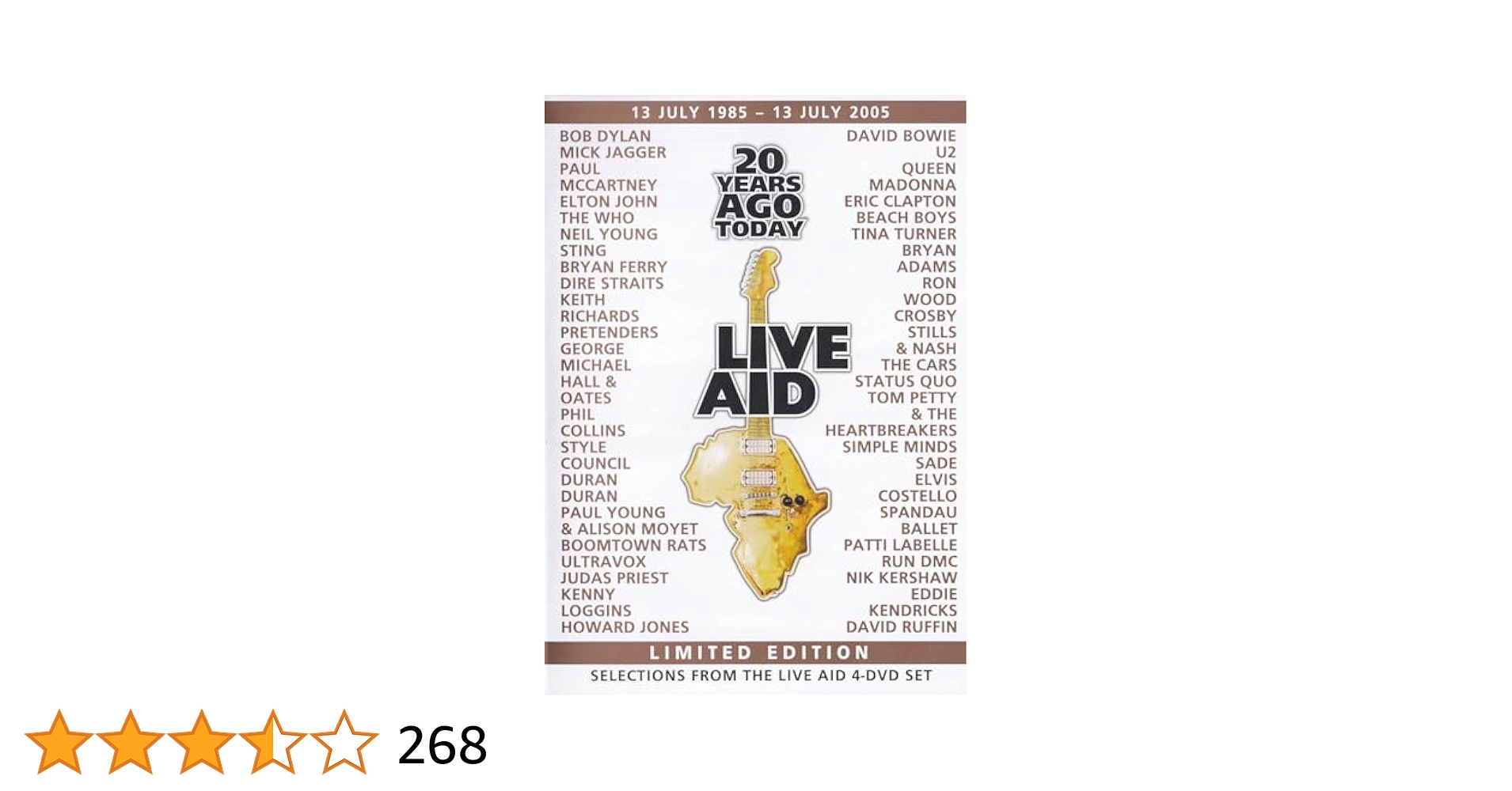 snowman2177 LIVE AID  DVD 4枚組 Amazon.com: Live Aid (4 Disc Set) : Bob Geldof, Bryan Adams