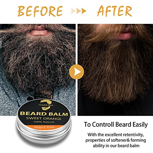 Beard Balm Conditioner For Men, Hydrates, Smooths, Adds Shine & Tames Flyaway Hair, Natural Organic Beard Conditioner With Shea Butter, Argan, Jojoba, And Orange Oils, Mild Citrus Smell - 2 Oz #TOP6