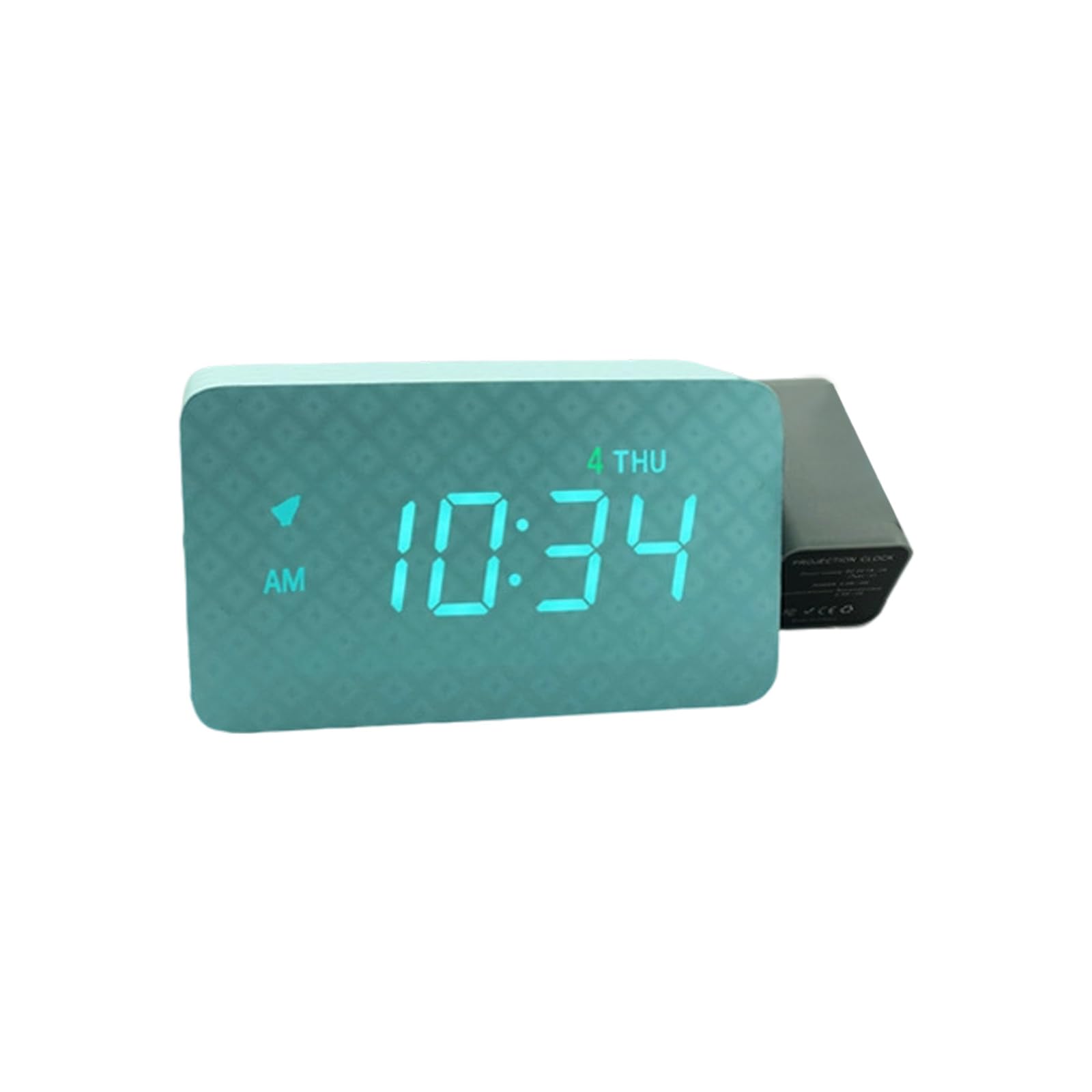 Hsioluted 180° Wall/Ceiling Projector Clock with L Alarms LED Digital Display, Night Light for Elderly & Heavy Sleepers Projection Alarm Clock