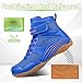 BKWHDAY Kids Wrestling Shoes Youth Boys Girls Boxing Shoes Lightweight Breathable Non Slip for Fitness Powerlifting Blue