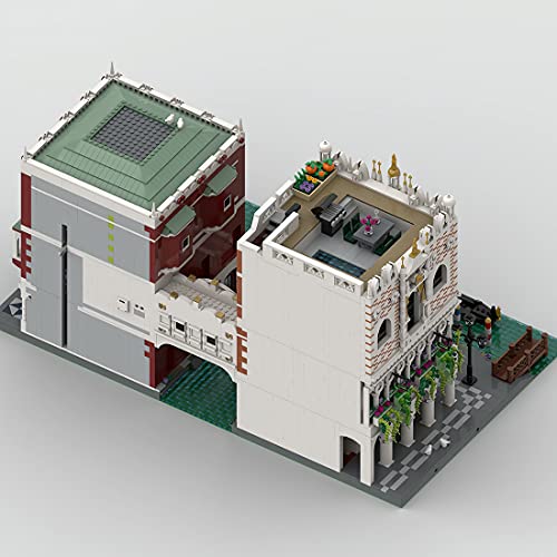 FunMate MOC-84806 Venezianischer Stil Modular Building Haus Bausatz, 10262+ Teilen Venezianischer Palast & Kanal… – Bild 4