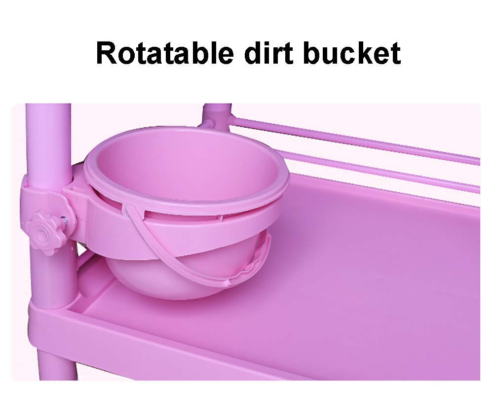 Carrello portaoggetti Mobile per carrelli a Mano, Carrello portaoggetti da Cucina, Carrello per Salone di Bellezza con cassetti, Strumento Multiuso per rotolamento/Rosa/63 X 44 X 98 cm
