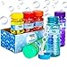 KreativeKraft Bolle Di Sapone Bambini, 6 Barattoli Spara Bolle Di Sapone Con Liquido, Giocattoli Esterno O Interno, Regalini Fine Festa Compleanno Buste Sorpresa Party Bubbles, Confezione Da 6 Pezzi