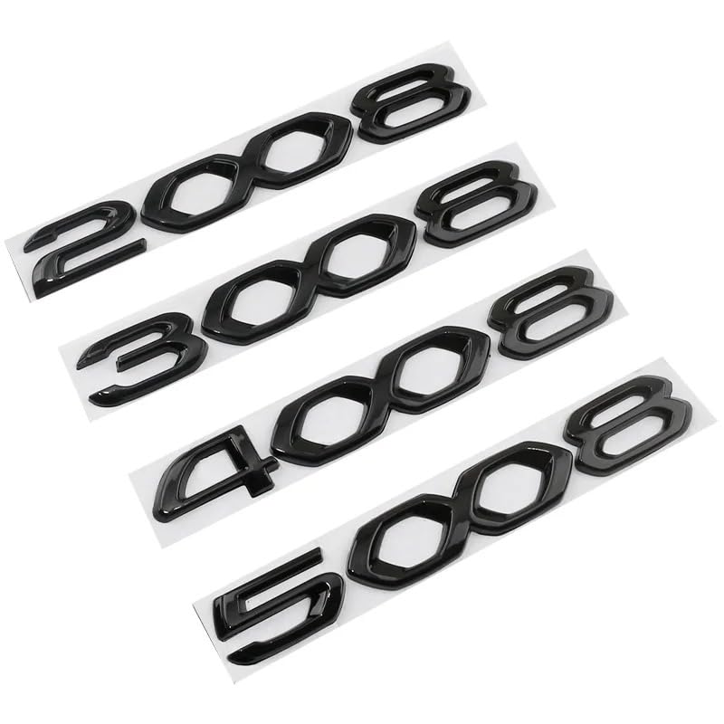 LOGO 3008 Peugeot Noir Insigne Sigle Monogramme Emblème Autocollant - France