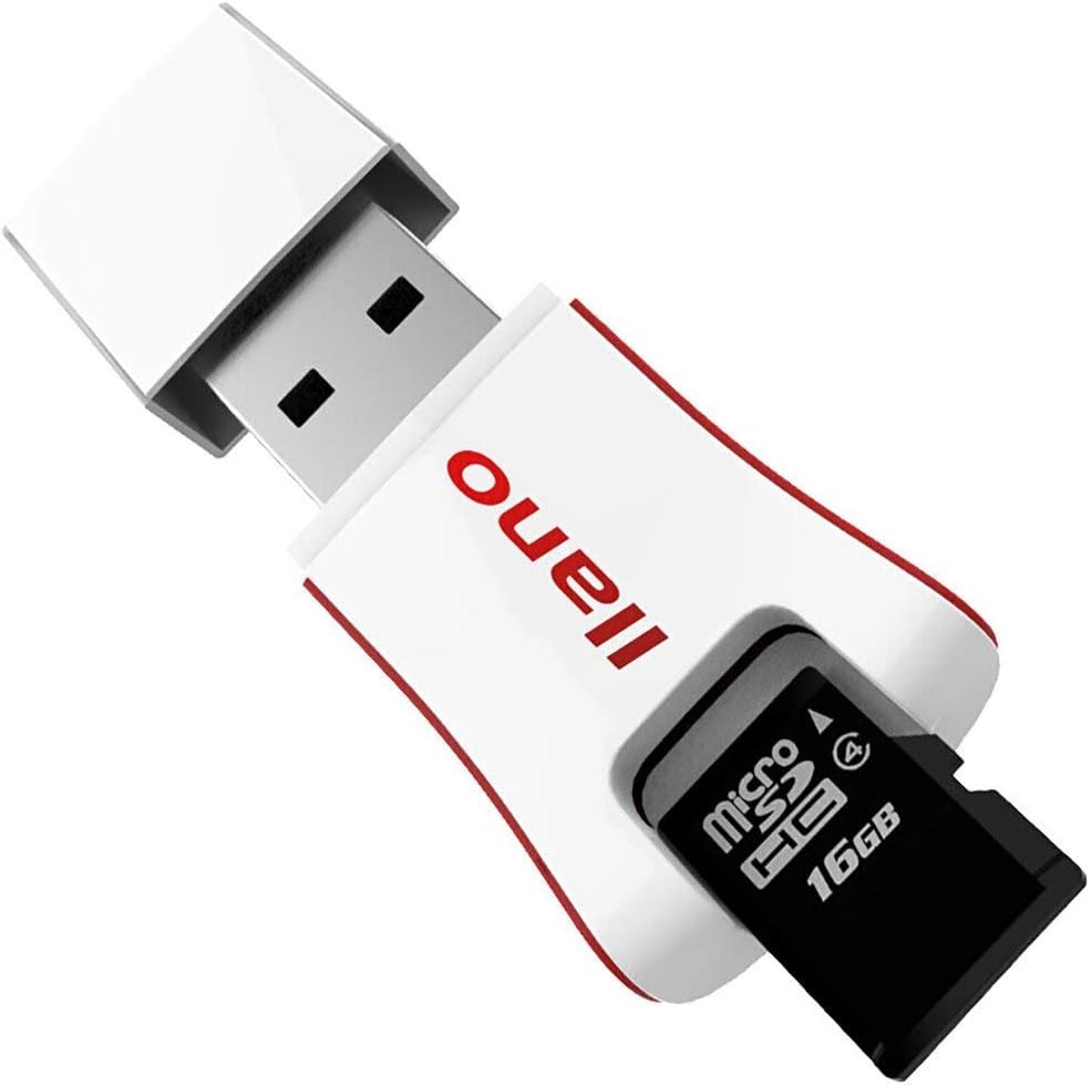 Nllano TF and Micro SD Card Reader,Mini USB Card Reader, Multi-functional Menory Card Reader USB 2.0 for Micro SD/TF/T-Flash Card.