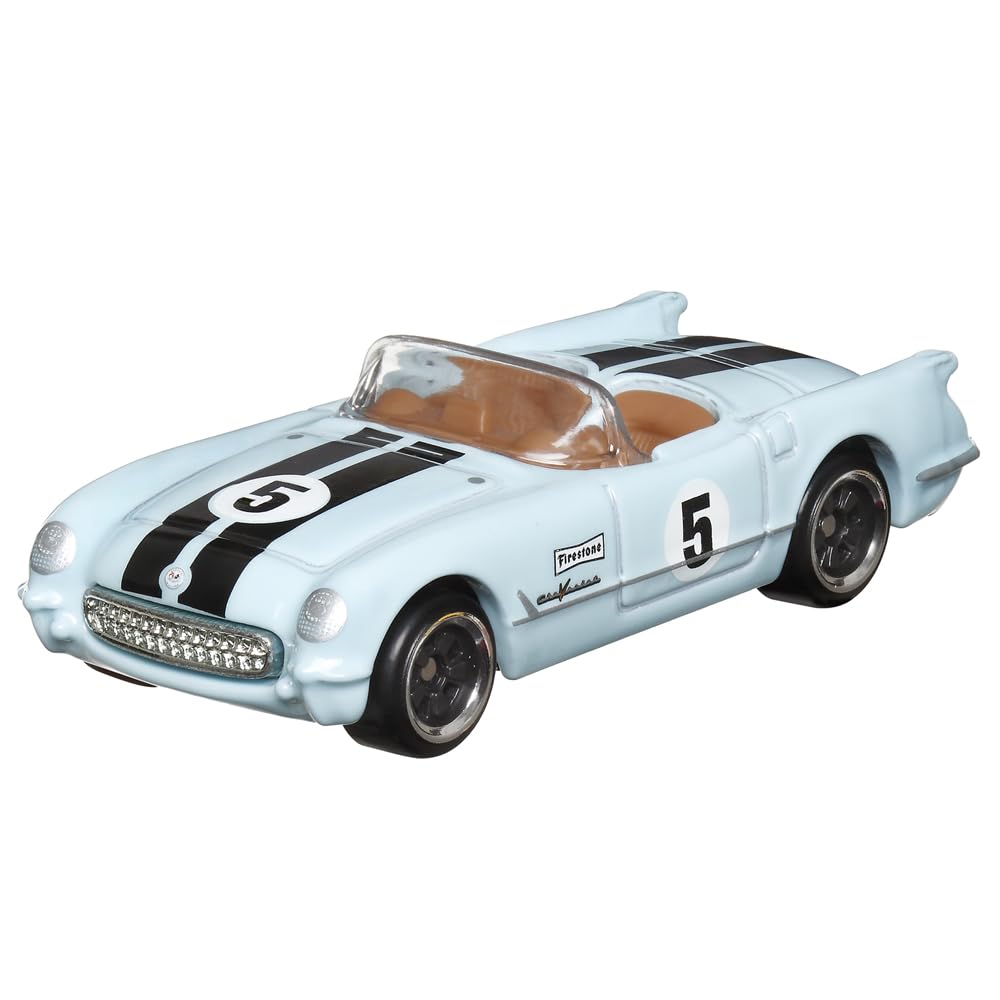 Collectible Die-Cast Vintage Racing Club Vehicle - Light Blue Convertible Sports Car - Inspired by 1955 Corvette - HRT81-2/6