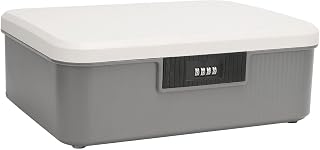 Drfeify Document Storage Box with Password Lock and 16L Capacity for Organizing Important Files and Documents At Home or Office (Gray)