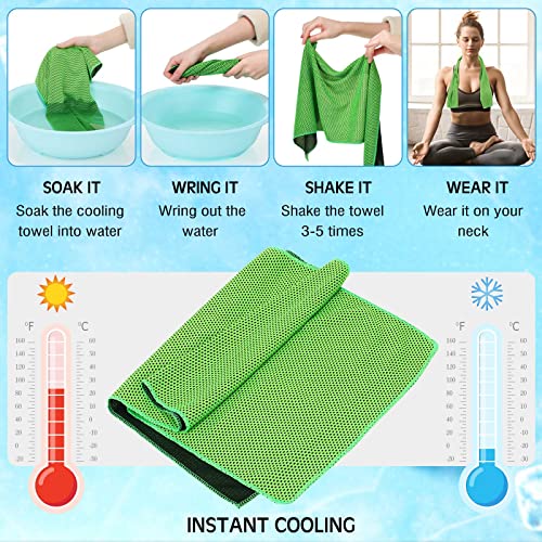 Image of Redbaker 90 Pcs Cooling Towels Bulk for Neck Face 40 inchx12 inch,Coloful | Ice Towel Cooling Rags Bulk Microfiber Quick Dry Sweat Towel for Gym Running Yoga Outdoor Sports Homeless Donations