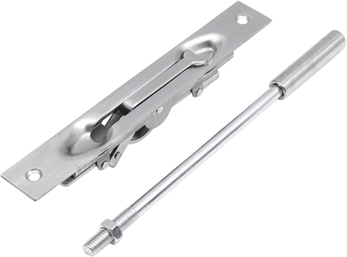 304 Fireproof Bolt Stainless Steel Square Theft Door Bolt Thickened 6 Inch 8 Inch Manual Security Door Bolt 1Pcs(6 Inches)