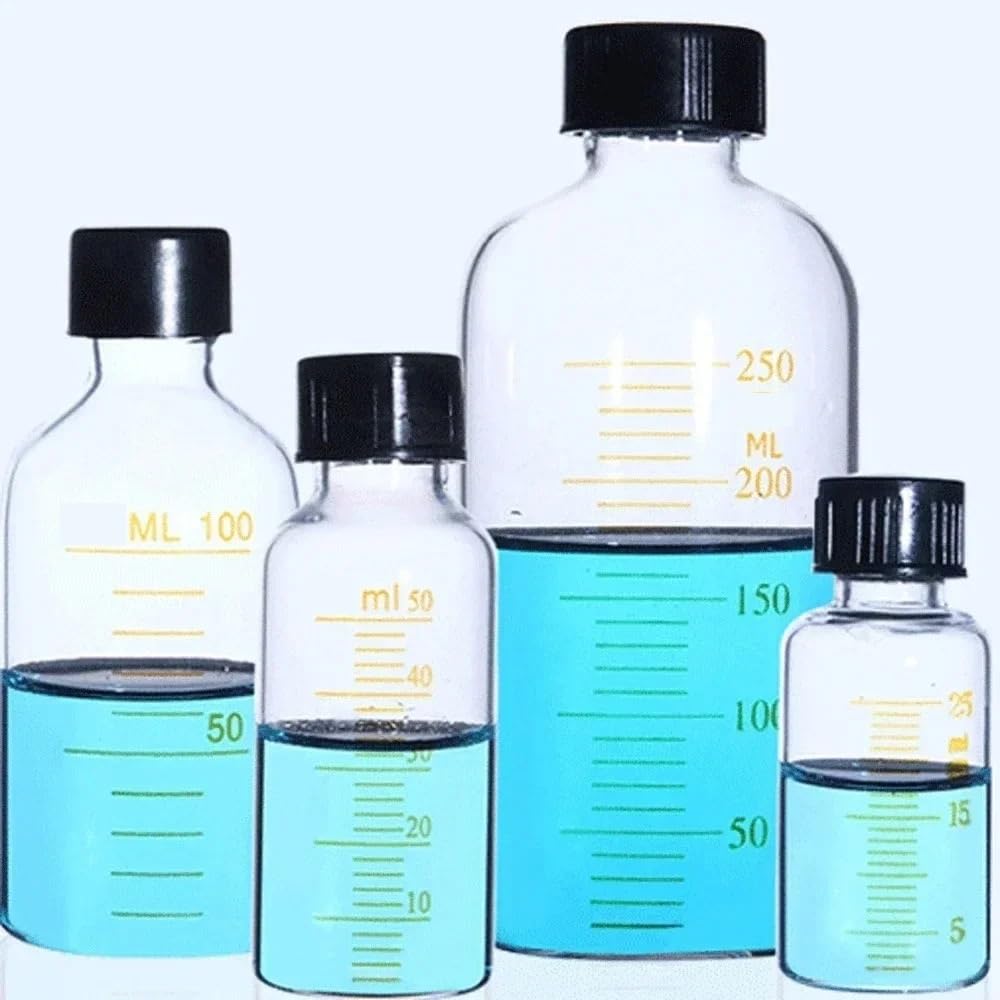 Escala de vidrio Línea Reactivo Muestra Suero Frasco Material de vidrio de laboratorio Experimento químico(200ml)